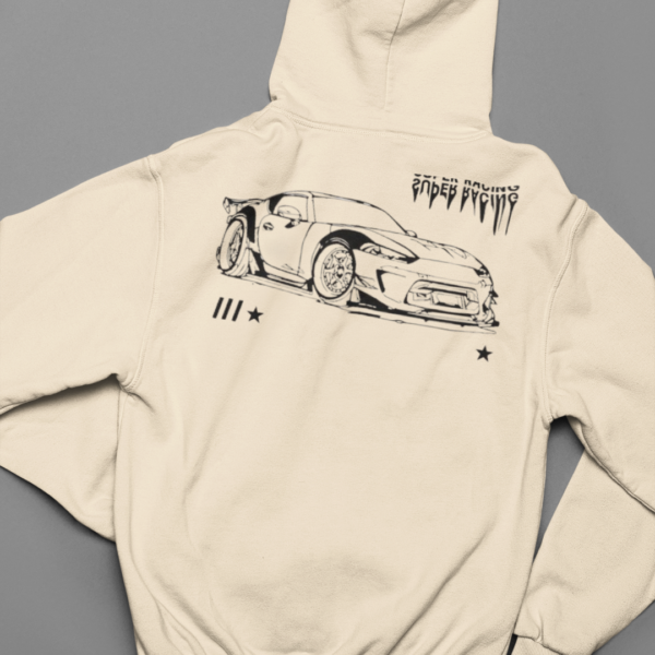 High-Performance Sports Car Hoodie with Bold Urban Street Art Design - Image 2