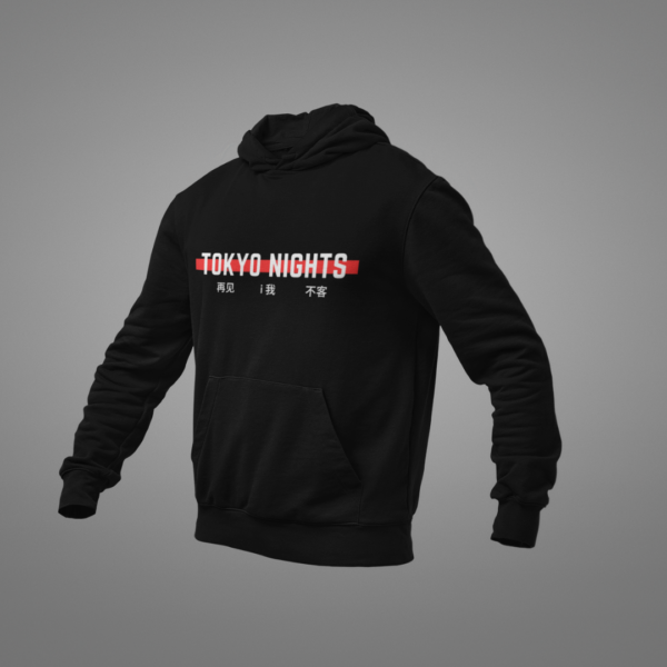 Tokyo Nights Black Hoodie – Urban Streetwear